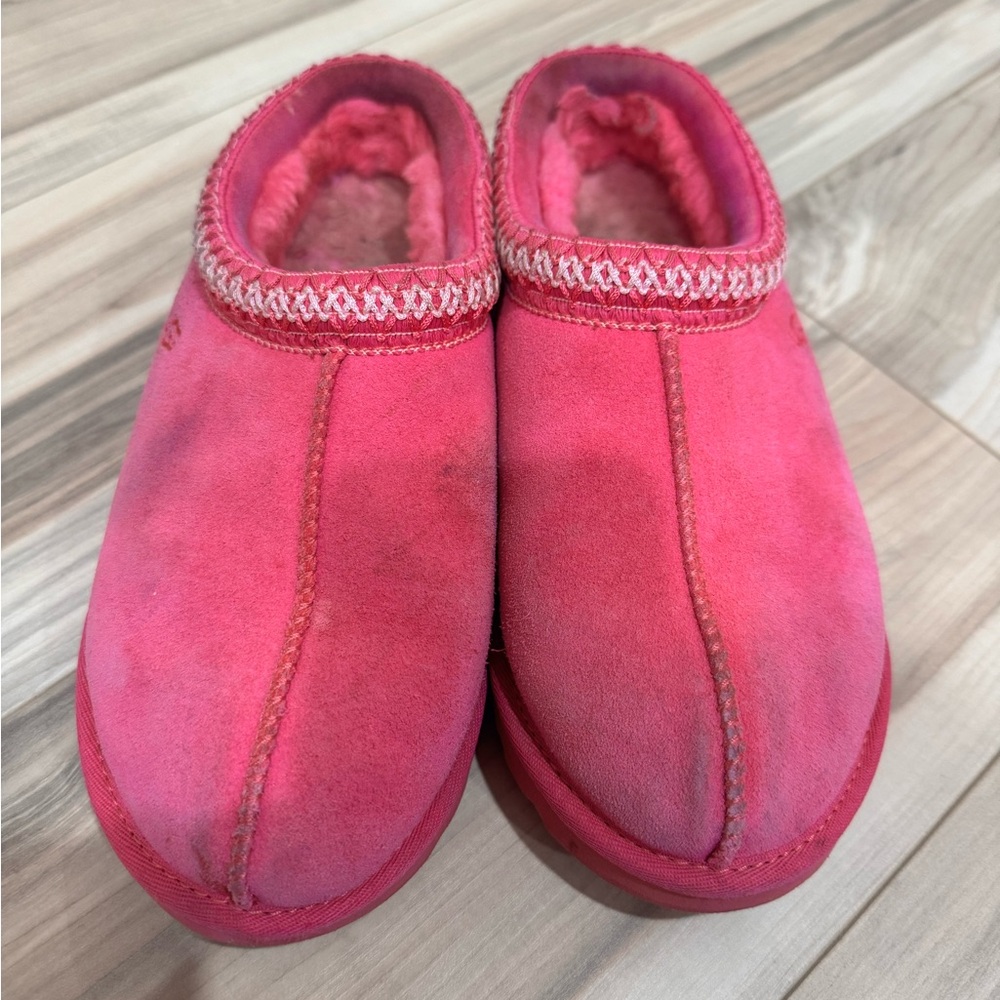 UGG hot pink Tasman Slippers